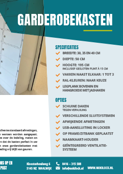 Leaflet garderobekast